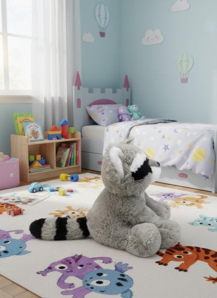 YUKOUQIAN Muñeco de peluche de mapache lindo juguete de 8 pulgadas...