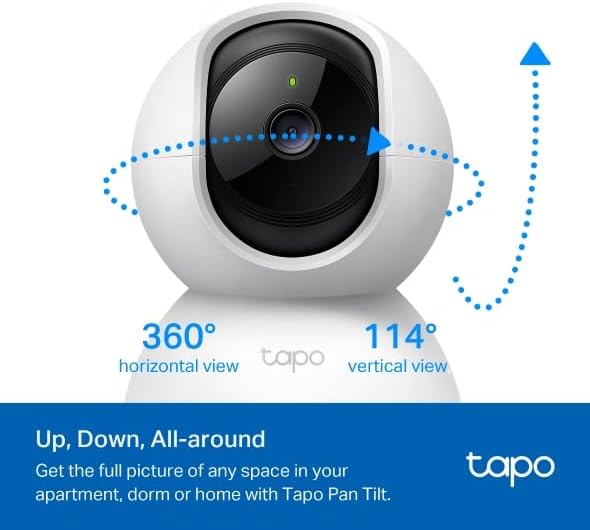 Tapo - Cámara de seguridad 2K Pan\/Tilt para monitor de bebé, cámar...