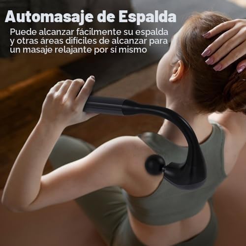 Fronnor Pistola de masaje de tejido profundo con mango extendido, r...