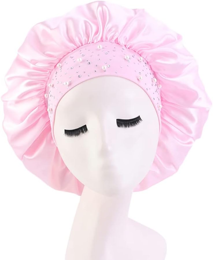 YeeMan Gorro de pelo con perlas brillantes y diamantes de imitación...