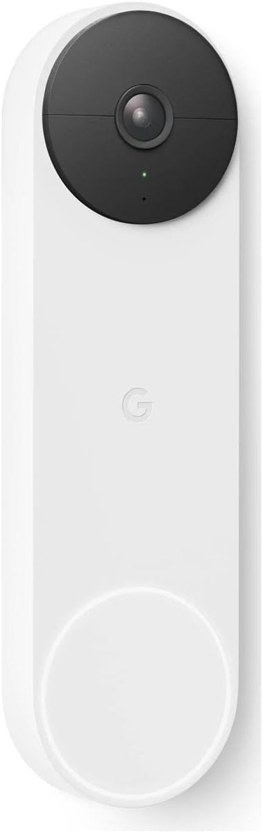 Google Nest Doorbell (Batería) - Nieve | Timbre de video con zoom d...