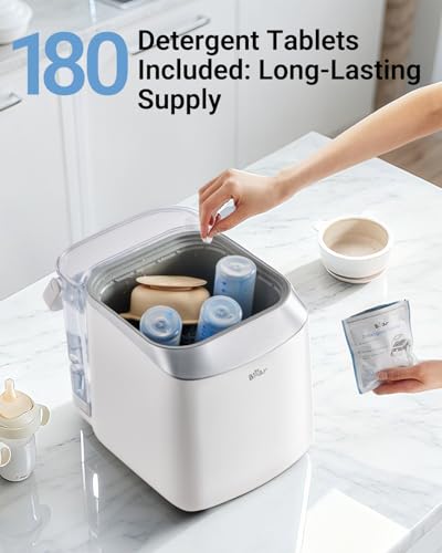 Bear Bottle Washing & Bear - Tabletas detergentes oficiales, 180 un...