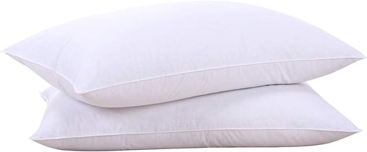 puredown® - Juego de 2 almohadas de plumas y plumón de ganso blanco...