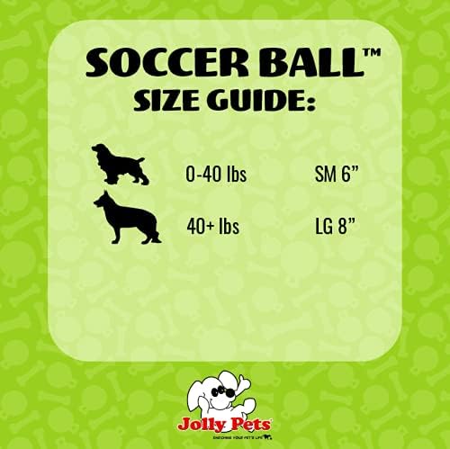 Jolly Pets Pelota de fútbol grande flotante para perro, 8 pulgadas...