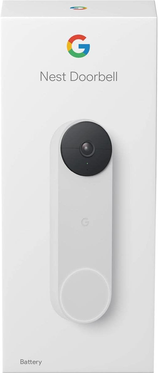 Google Nest Doorbell (Batería) - Nieve | Timbre de video con zoom d...