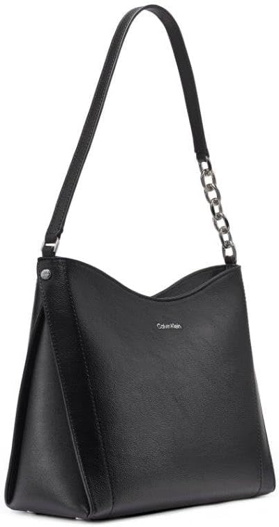 Calvin Klein - Bolso de hombro tipo hobo con cadena Nova para mujer