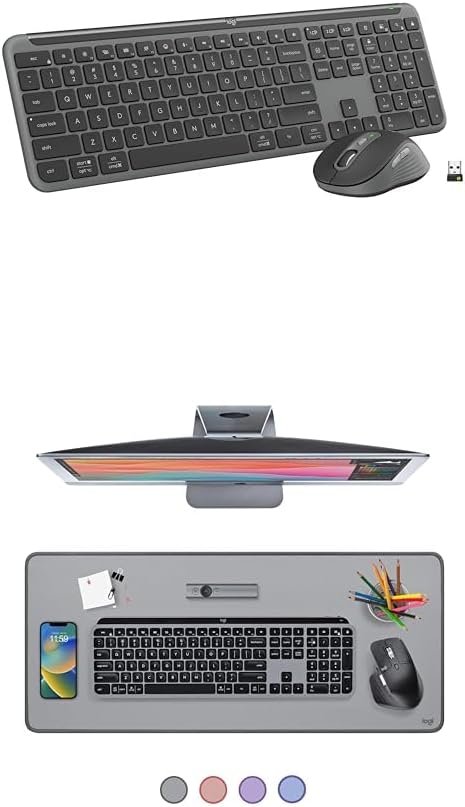 Logitech MK955 Signature Combo de Teclado y Mouse Inalámbrico Delga...
