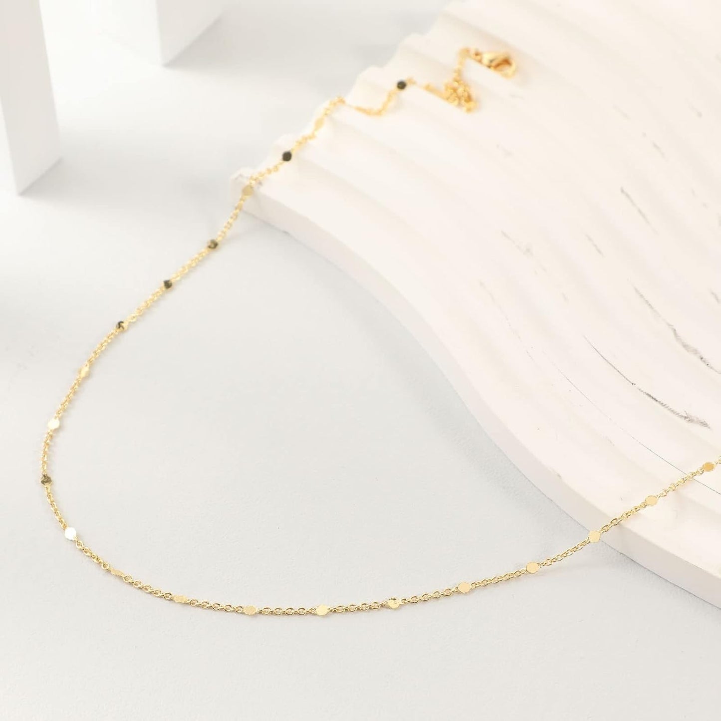 BERISO Collar de Gargantilla Chapado en Oro\/Plata de 14K para Muje...