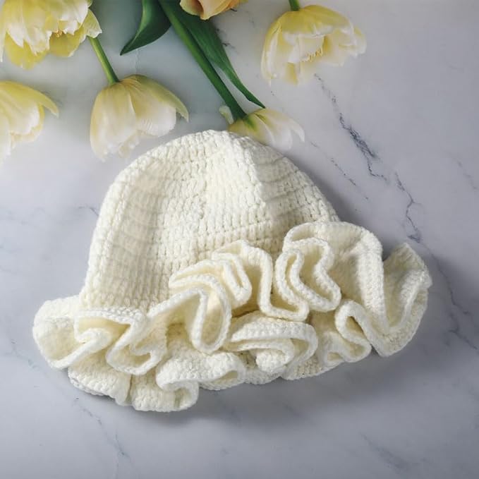 Ahouws Sombrero de Crochet para Mujeres, Gorra de Cubo a la Moda, G...