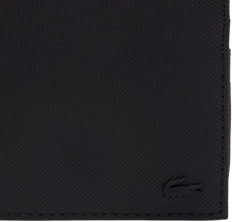 Lacoste Billetera clásica mediana para hombre, color negro, talla ú...