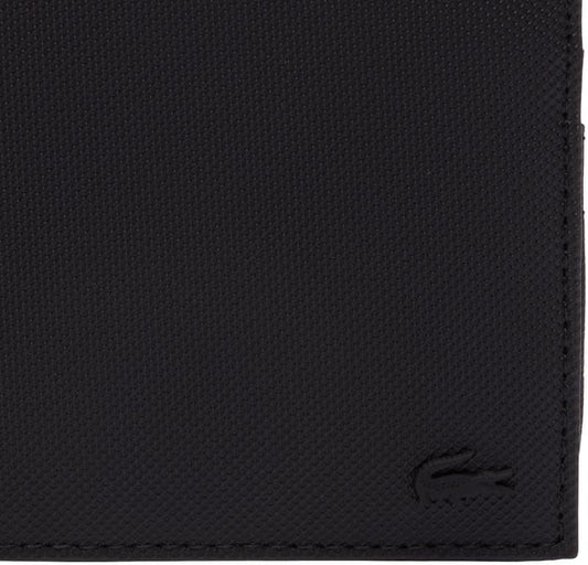 Lacoste Billetera clásica mediana para hombre, color negro, talla ú...