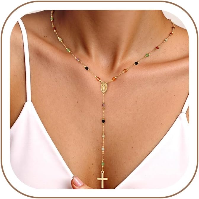 Turandoss Collar de Cruz de Oro para Mujeres - Delicado Collar de C...
