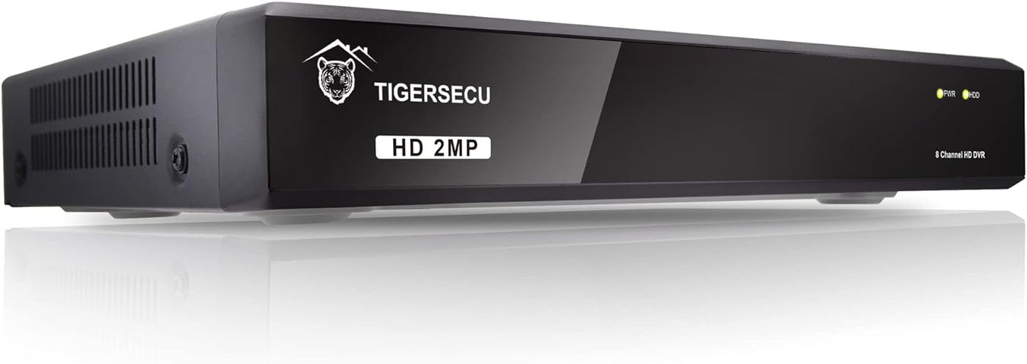 TIGERSECU Grabador de seguridad DVR híbrido 4 en 1 de 8 canales Sup...