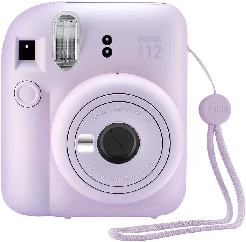 Fujifilm Cámara instantánea Instax Mini 12 con funda, calcomanías d...