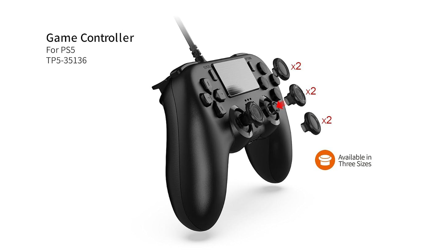 Controlador con cable GAMFAMI compatible con PS5\/PS5 Pro\/PS5 Slim...