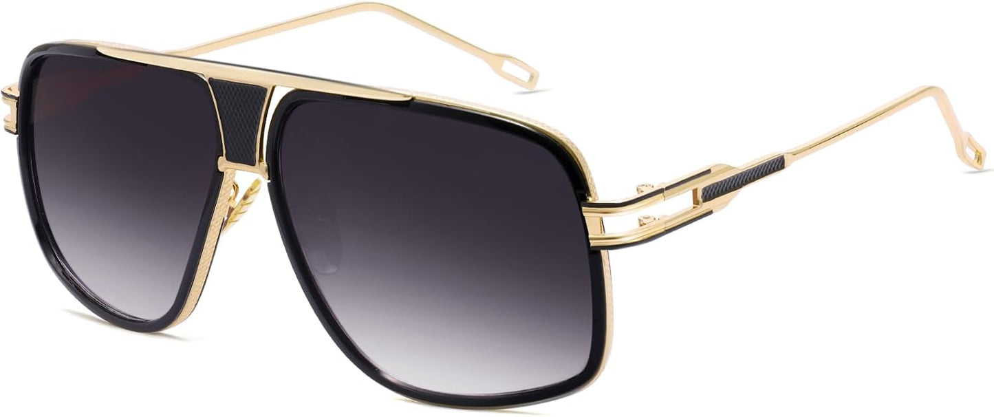 Tskestvy Gafas de sol de aviador de gran tamaño de los años 70 para...