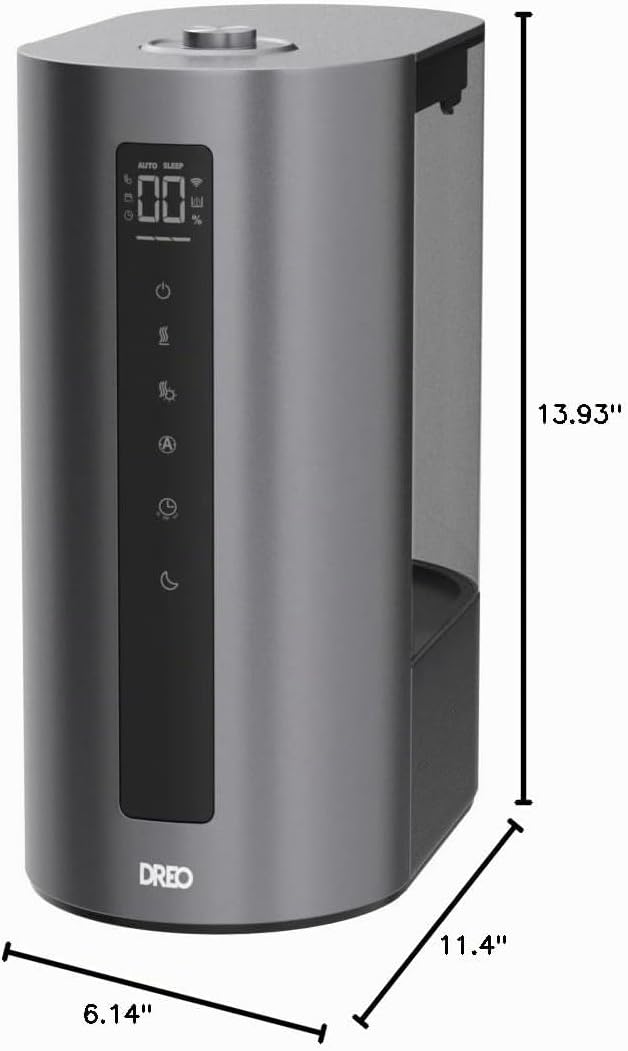 DREO Humidificadores inteligentes de 6L para dormitorio, niebla cál...