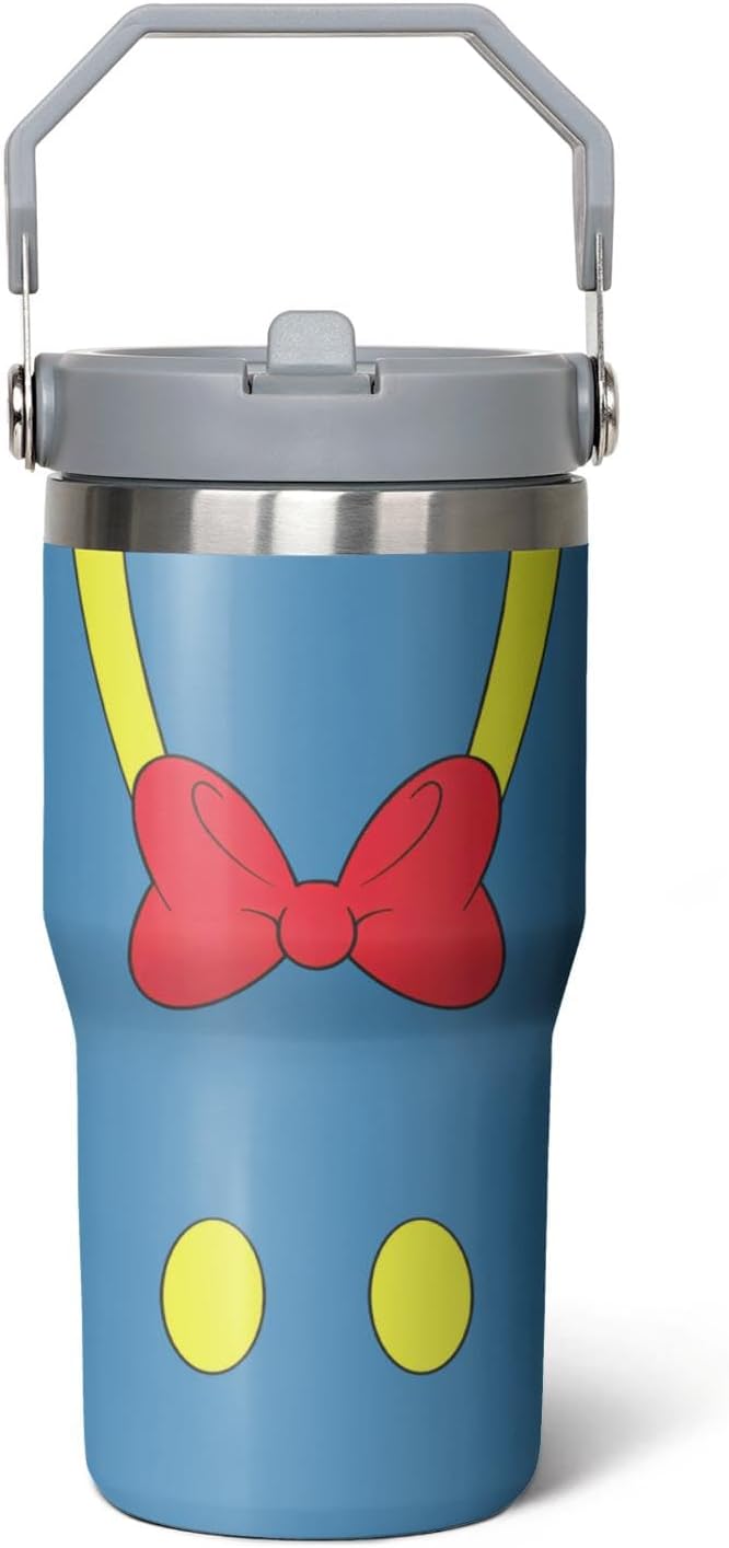 Sxdcfrs Vaso de pato de dibujos animados de 20 onzas con tapa y pop...