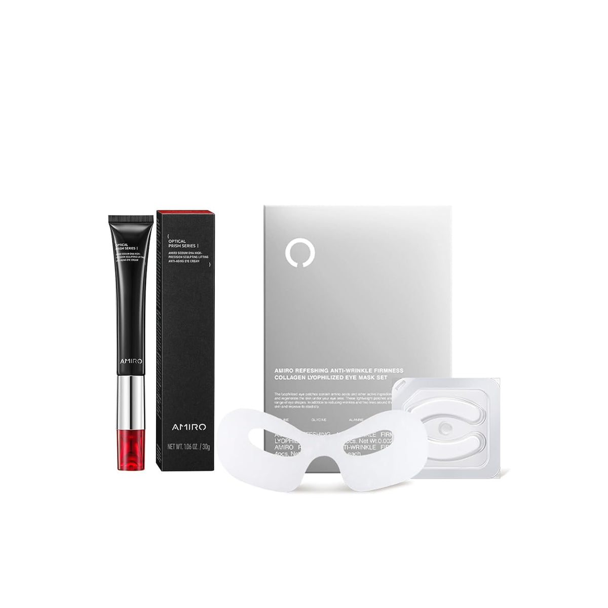 AMIRO Crema de ojos + mascarillas para ojos | Crema para ojos con m...