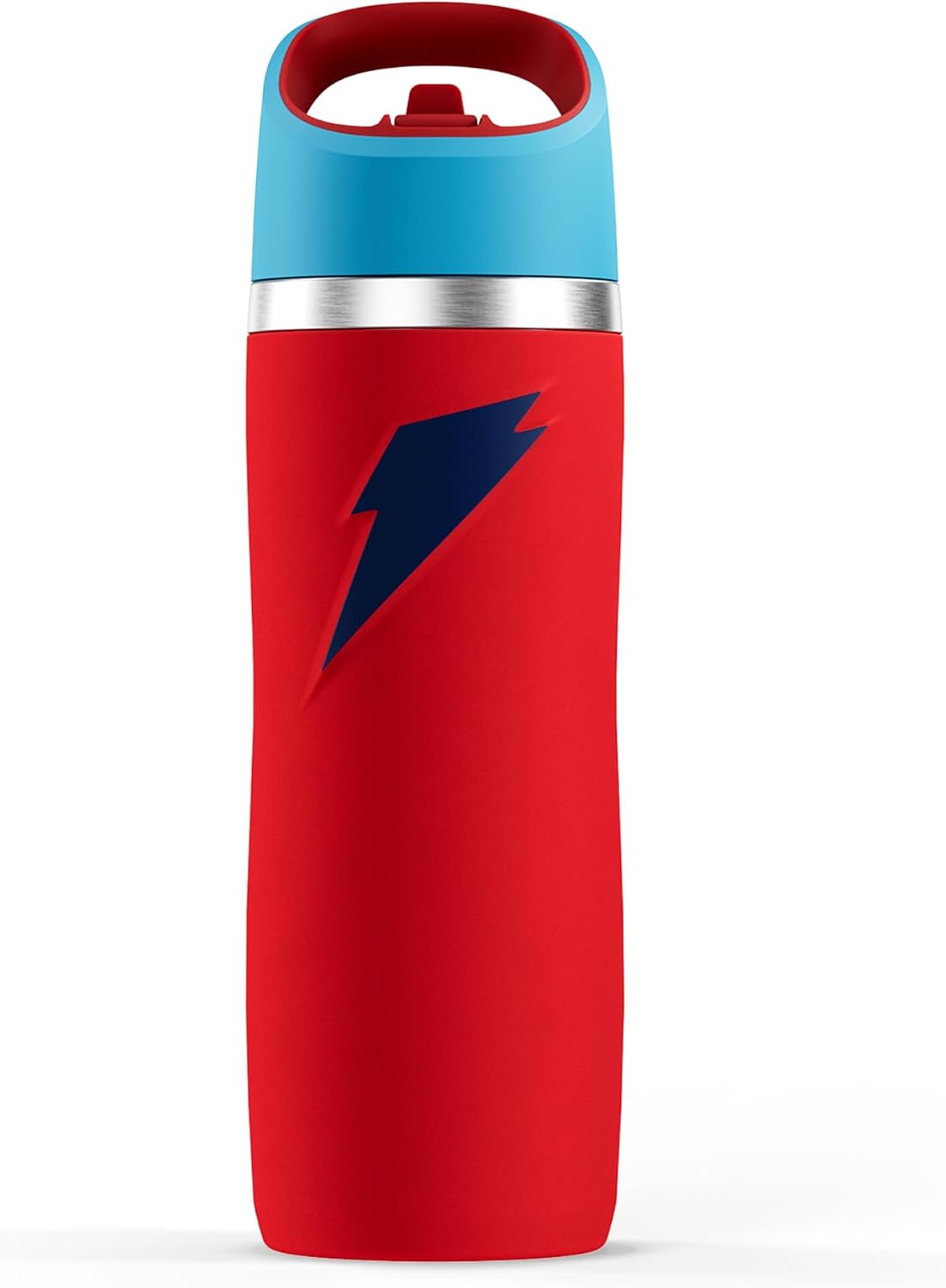 Botella de acero inoxidable Gatorade Crossover, color blanco, con a...