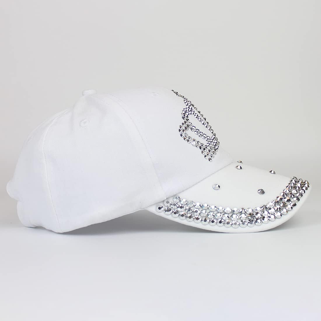 Gorra de béisbol ajustable para mujer, con diamantes de imitación b...