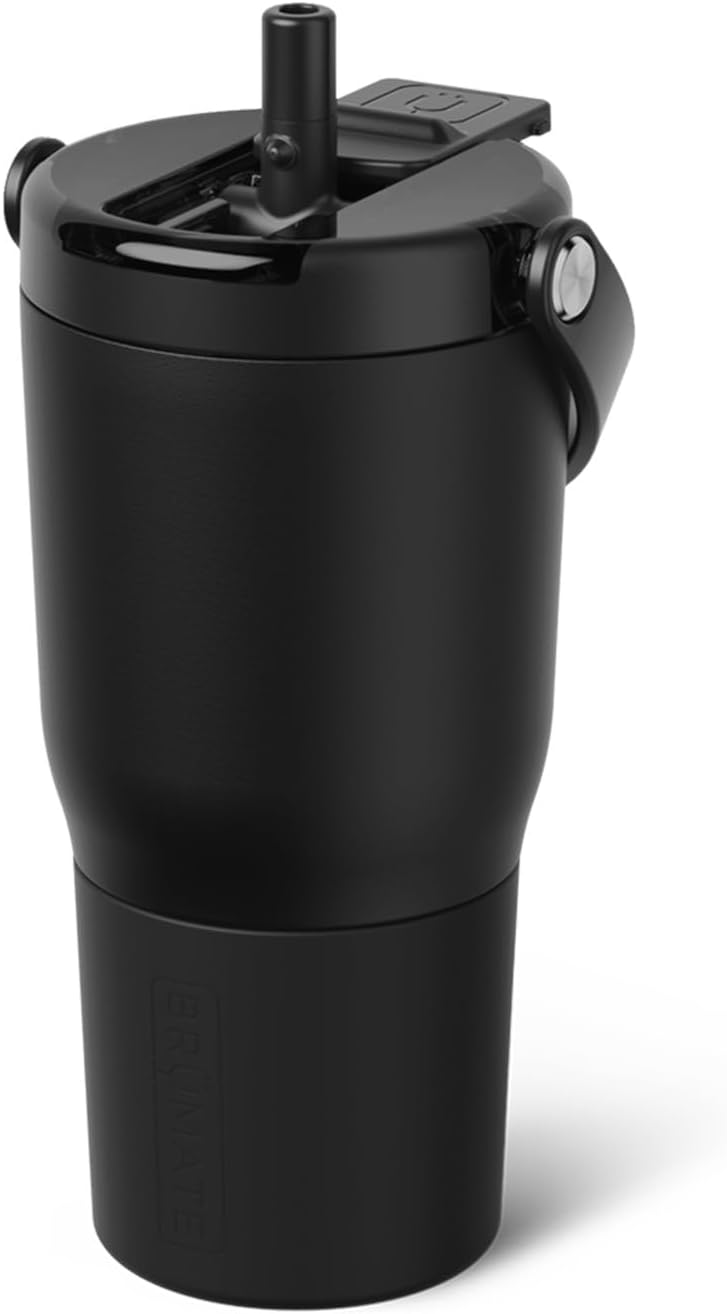 BrüMate Resa Flip - Vaso de viaje de 35 onzas con popote abatible c...