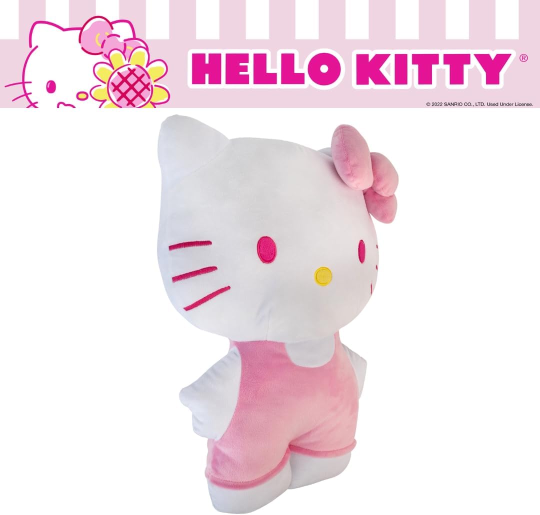 Hello Kitty Almohada de peluche rosa para acurrucarse, ropa de cama...