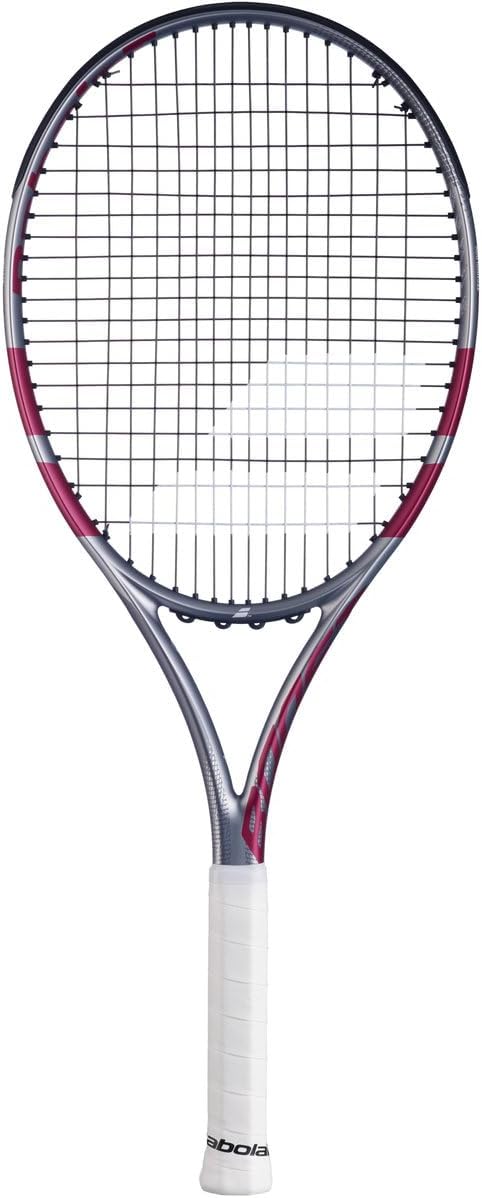Babolat Boost Aero - Raqueta de tenis de cuerda, gris\/rosa frambuesa