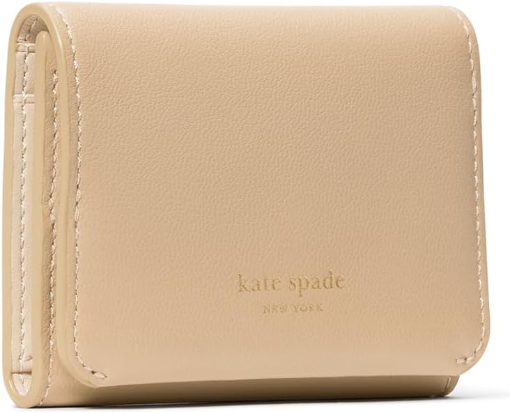 Kate Spade New York Tarjetero de cuero esmaltado Halo Cartera triple