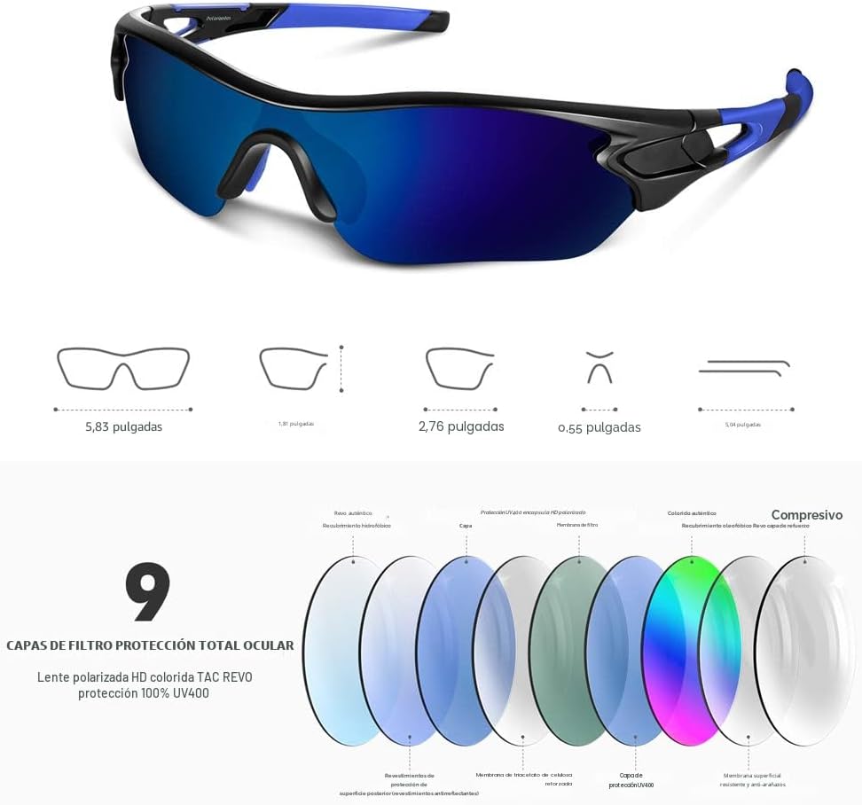 BEACOOL Gafas de sol deportivas polarizadas para hombres, mujeres y...