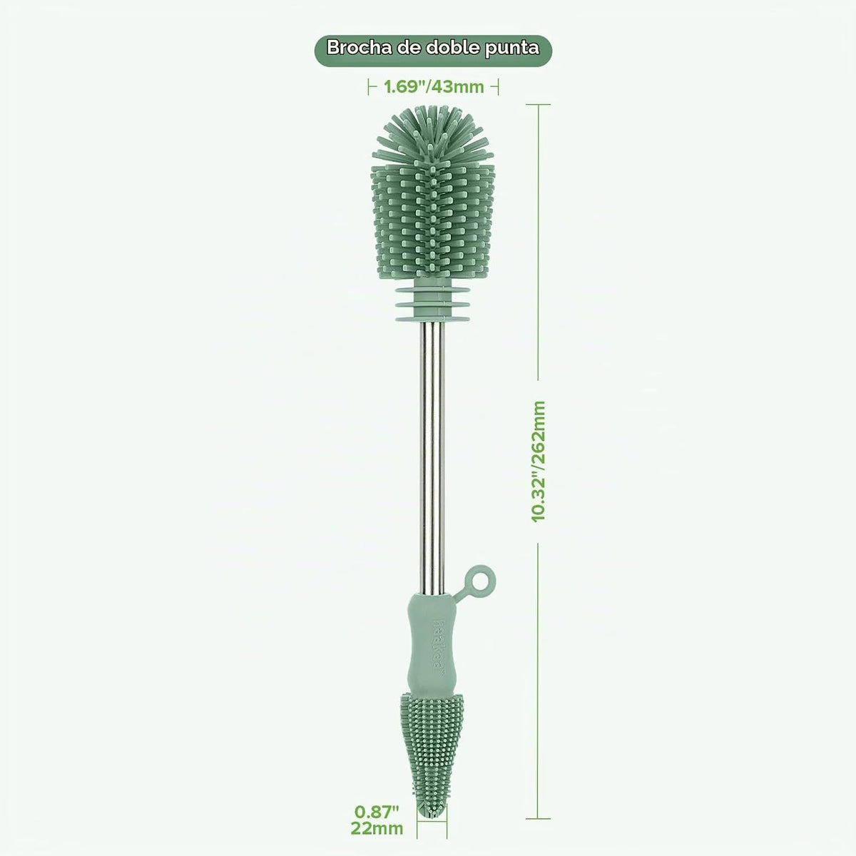 haakaa Cepillo de Limpieza Cepillo de Silicona para Biberones de Do...