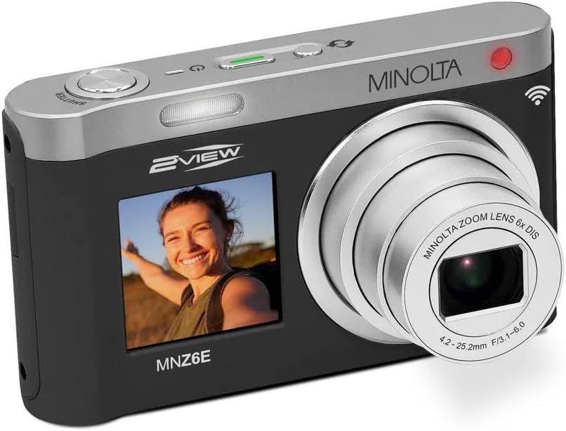 Cámara digital Minolta MNZ6E 64MP 4K Ultra HD Wi-Fi con pantalla LC...