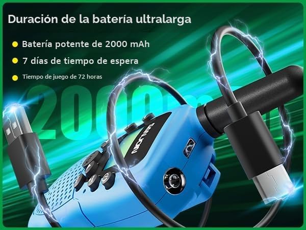 Walkie Talkies para Niños Recargables, 2000 mAh Duración de 3-4 Día...