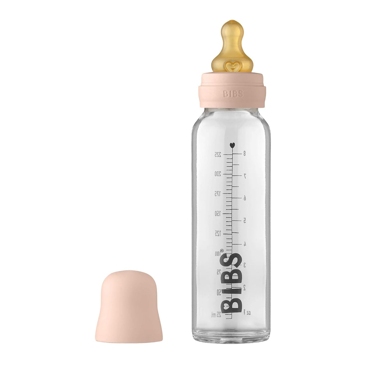 BIBS - Juego completo de biberón de vidrio para bebé, 225 ml, sin B...