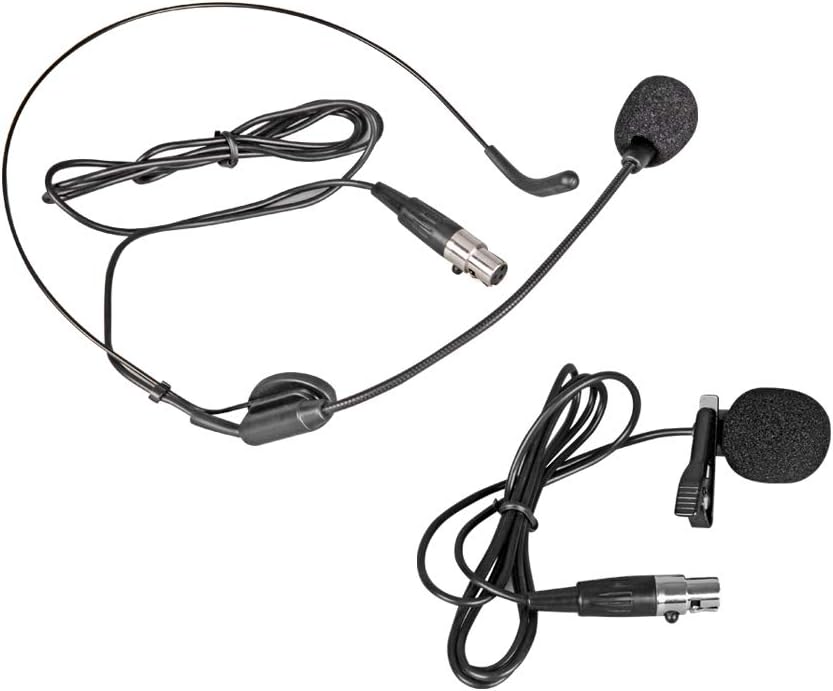 Sistema de micrófono inalámbrico UHF de 8 canales Lavalier Mic Body...