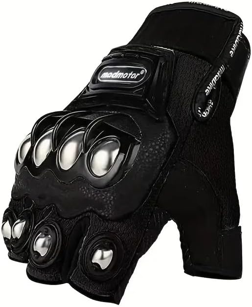 chrisdien deny Guantes de seguridad al aire libre de acero negro pa...