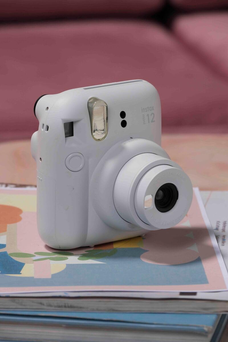 Fujifilm Cámara Instax Mini 12 de película instantánea (blanco arci...