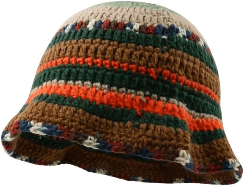GORGLITTER Gorros de ganchillo para mujer, gorro de punto con bloqu...