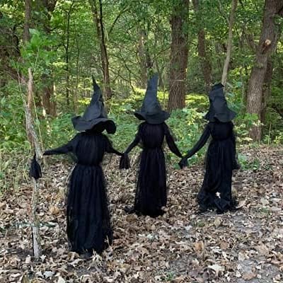 Dazzle Bright Decoraciones de Halloween, juego de 3 brujas de Hallo...