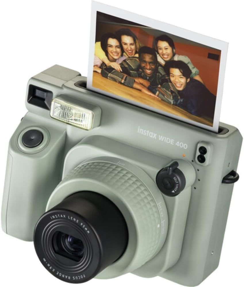 Fujifilm Cámara instantánea Instax Wide 400 (Verde Salvia) + Pelícu...