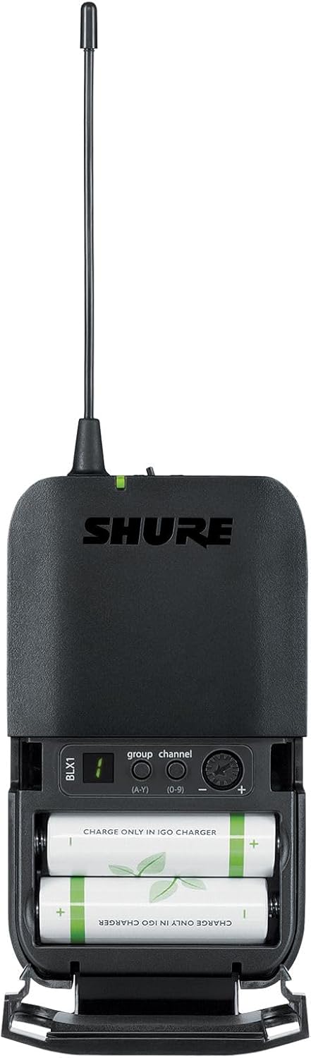 Shure BLX1288\/P31 Kit de audio inalámbrico de doble canal, banda H...