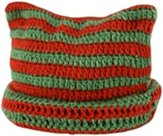 Gorros de ganchillo para mujer, gorro de gato vintage, gorro de zor...