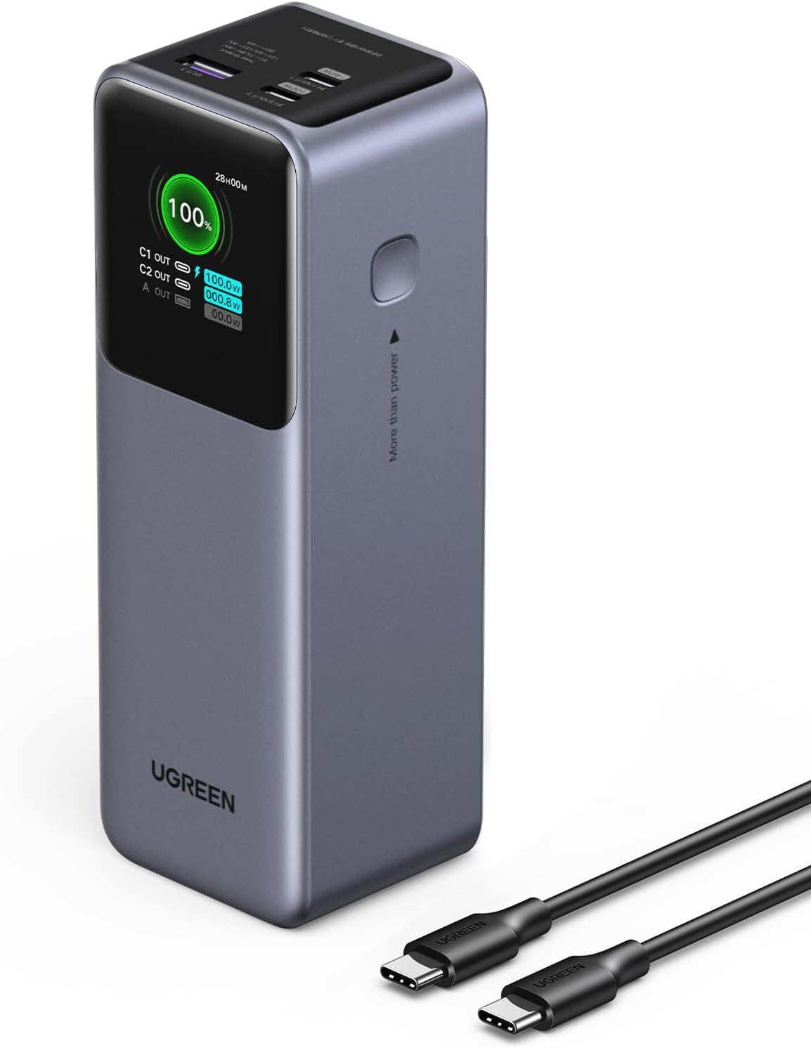 UGREEN Nexode 25000mAh 200W PD 3.1 TFT banco de energía de 3 puerto...