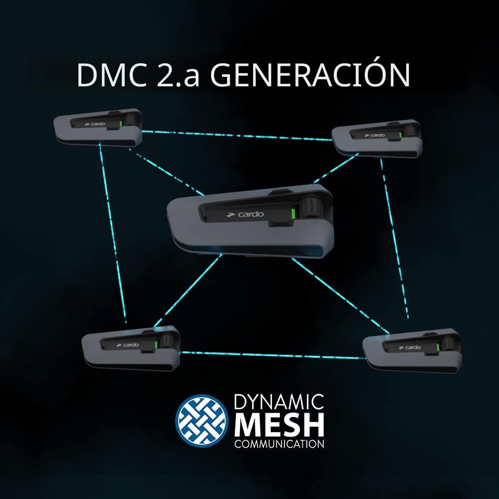 Cardo PACKTALK Edge - Auriculares de comunicación Bluetooth para mo...
