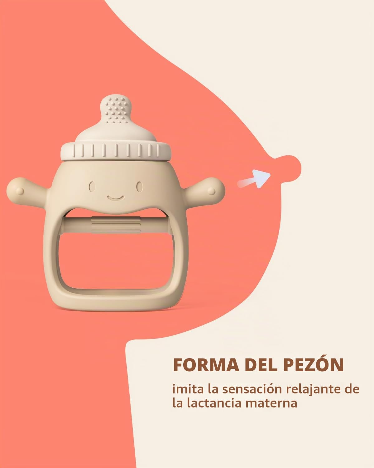 Paquete de 2 manoplas de dentición de silicona para bebés de más de...