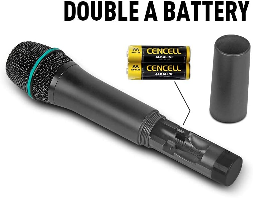 Debra Audio Pro UHF Sistema de micrófono inalámbrico de 4 canales c...
