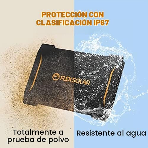 FlexSolar Cargador de panel solar plegable de 40 W, salidas USB-C U...