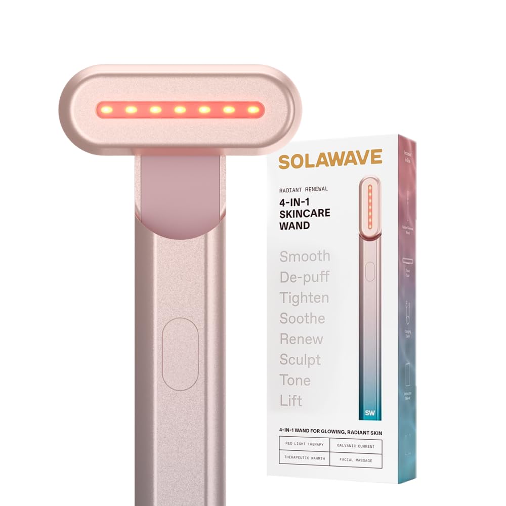 Solawave Varita de Terapia de Luz Roja 4 en 1 para Cara y Cuello |...