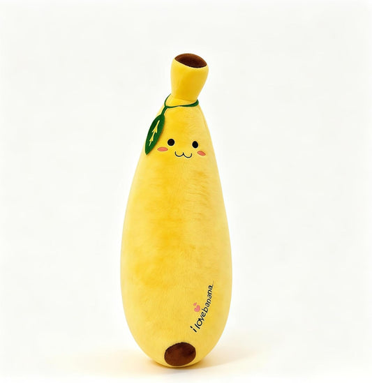 Bonita almohada de felpa de plátano, suave juguete de peluche de pl...