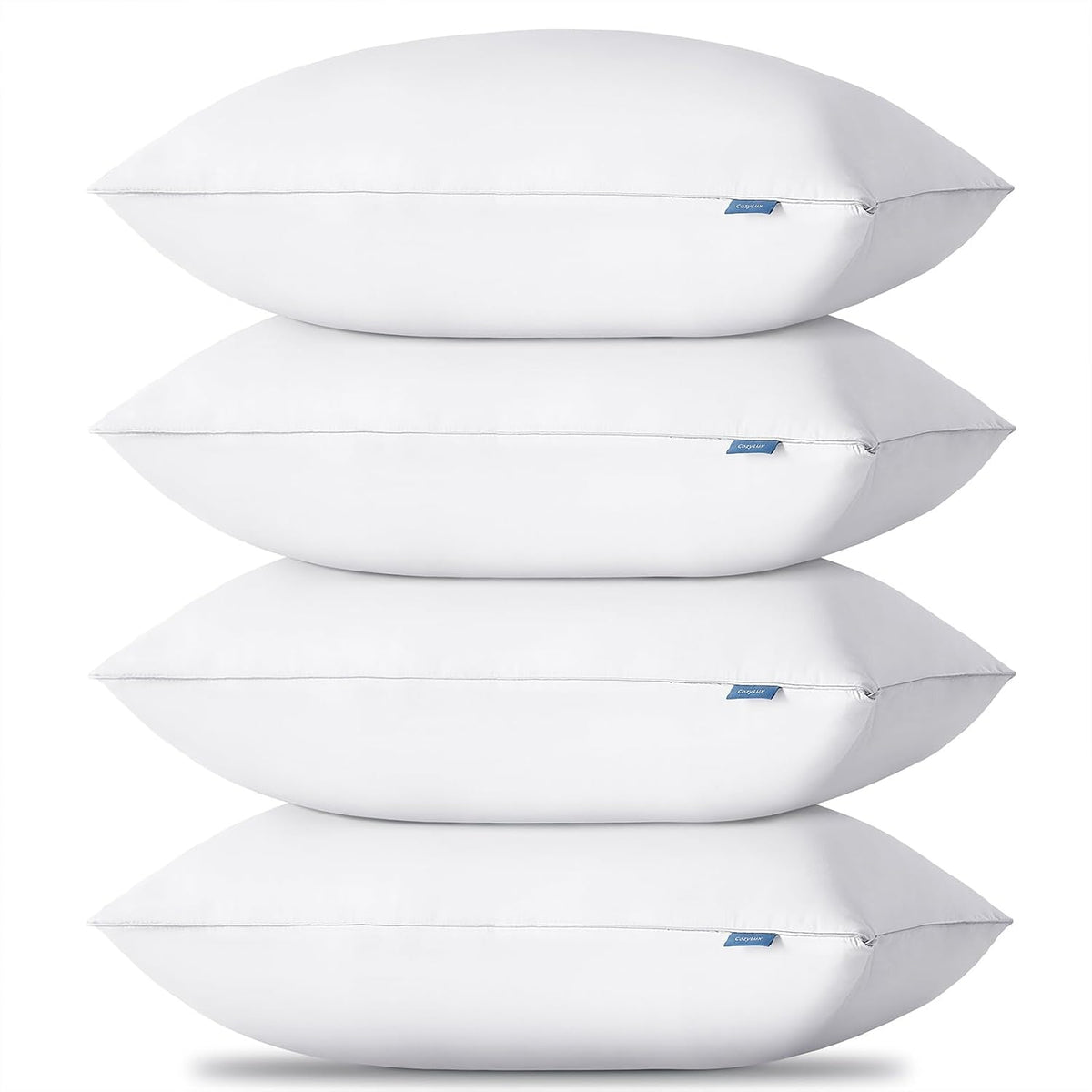 CozyLux Almohadas tamaño King, juego de 4, almohadas de cama de cal...